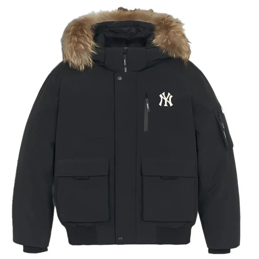 Áo Khoác MLB Gofcore Outpocket FUR Goose Short Padding New York Yankees 3ADJB1546-50BKS Màu Đen