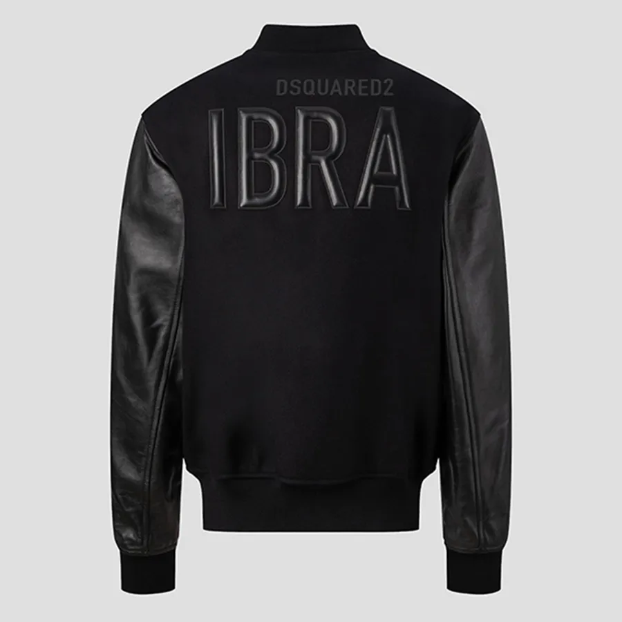 Áo Khoác Nam Dsquared2 X Ibrahimovic Hybrid Bomber In Black 