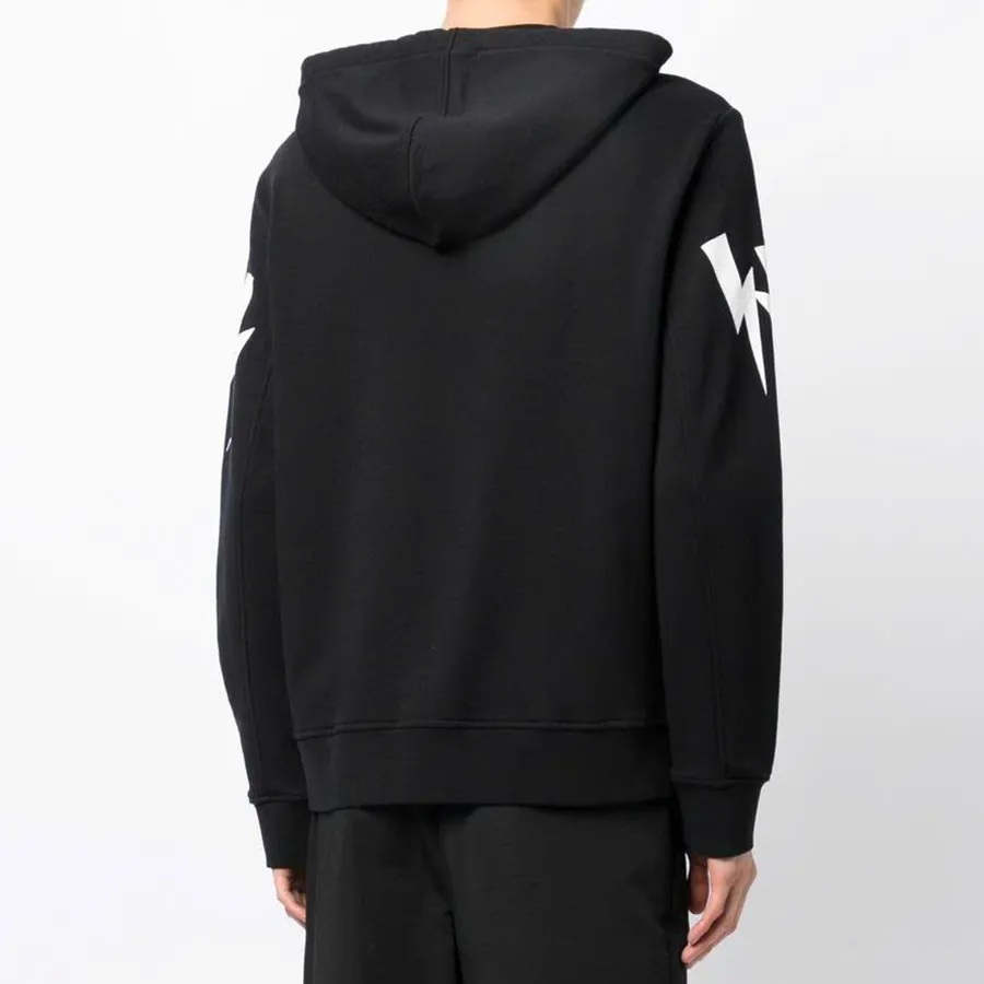 Áo Khoác Nam Neil Barrett Bolt Hood Zip-Up PBJS163 Màu Đen Size L