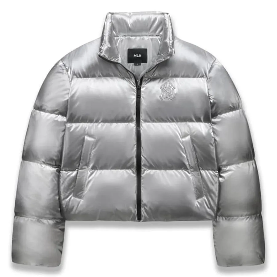 ジャケット MLB Women's Crop Glossy Curve Padding BOS DCream 3FDJB2046-4 Áo Khoác Nữ MLB Women's Crop Glossy Curve Padding New York