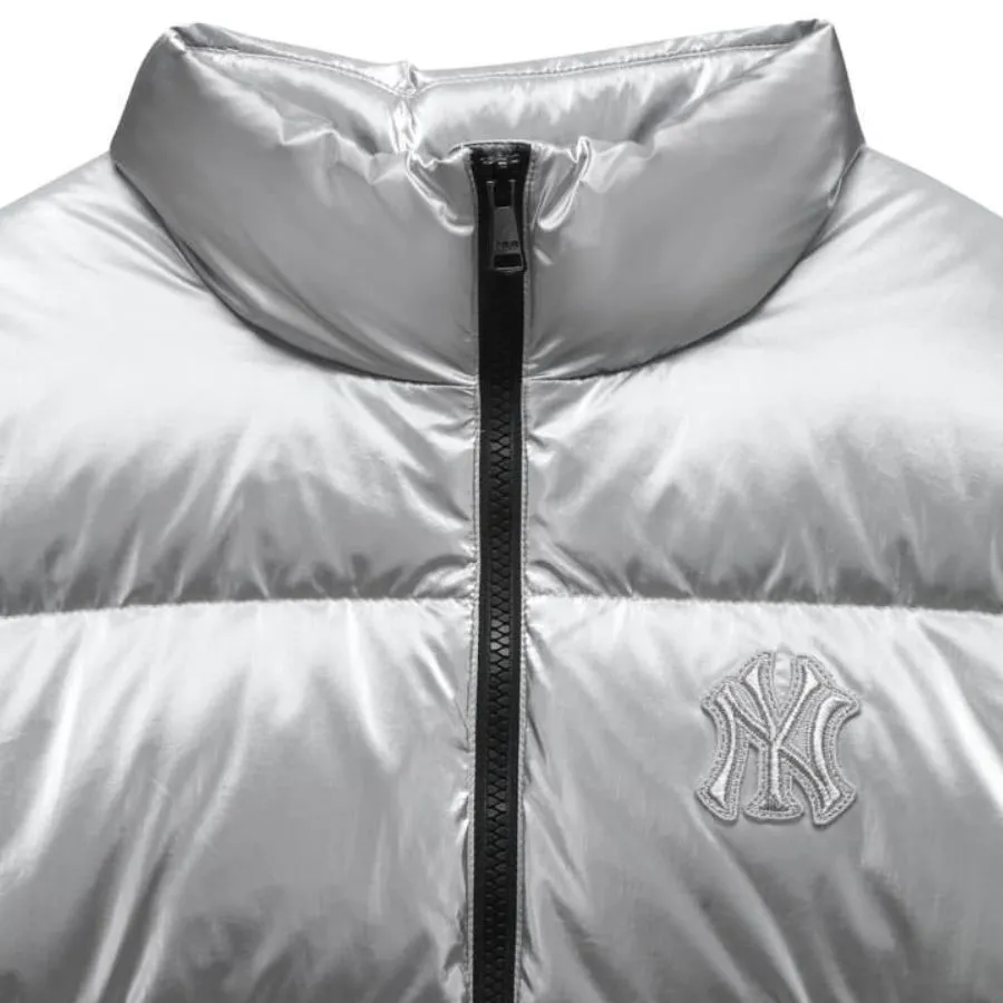Áo Khoác Nữ MLB Women's Crop Metal Glossy Curve Padding New