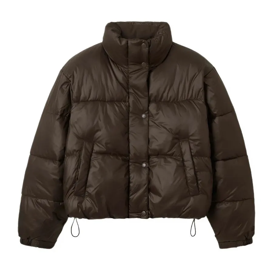 ◆WHO.A.U◆High Neck Short Puffer Padding WHJPE4V15F 韓国発 Áo Khoác Nữ WHOAU High Neck Short Puffer Padding WHJPE4V15F