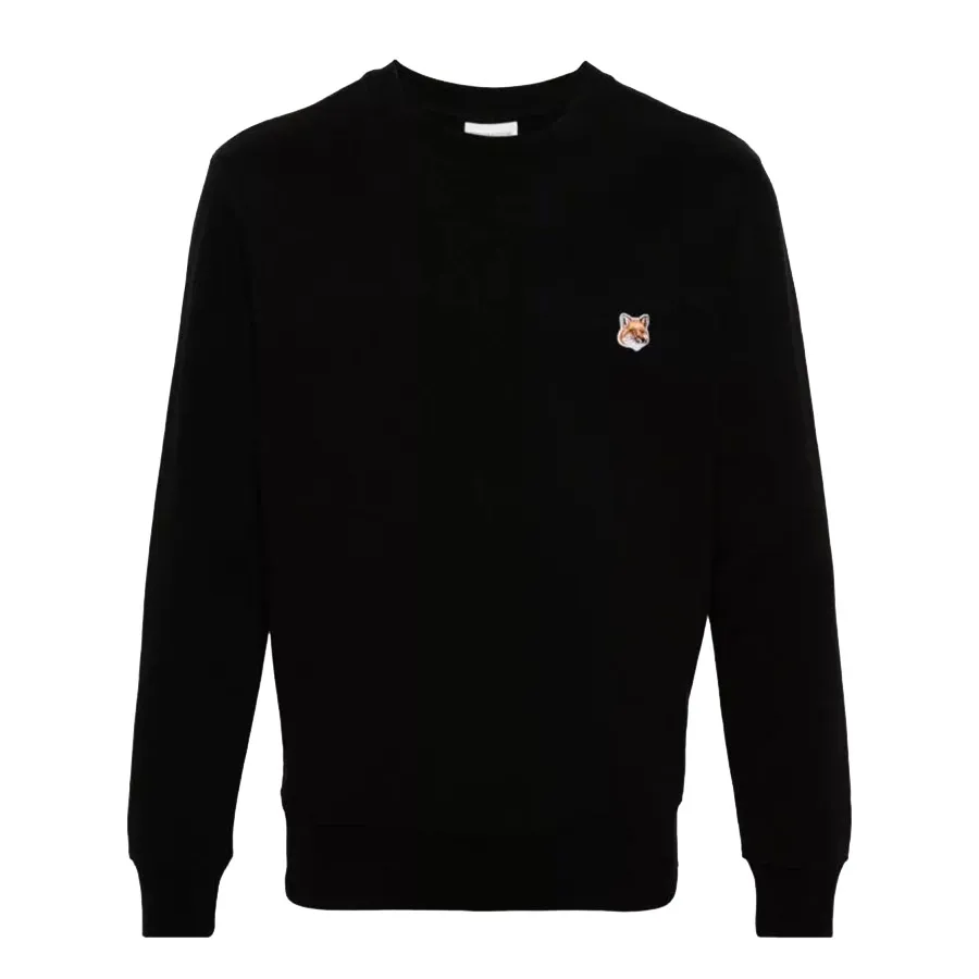 Áo Nỉ Sweater Maison Kitsuné Black With Logo Embroidered LM00301 KM0001 Màu Đen Size S