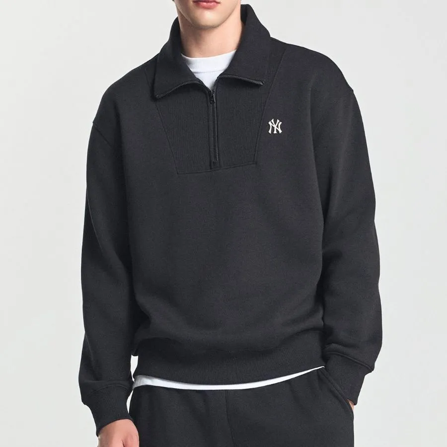 ☆MLB Korea☆ Basic small logo overfit half-zip man to man C NCMA150261TXBRS601-32.jpg