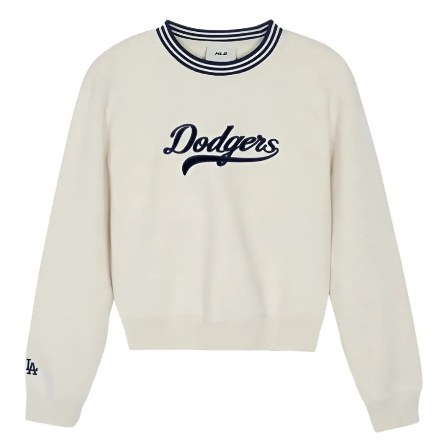 Áo Nỉ Sweater Nữ MLB Varsity Cursive Los Angeles Dodgers