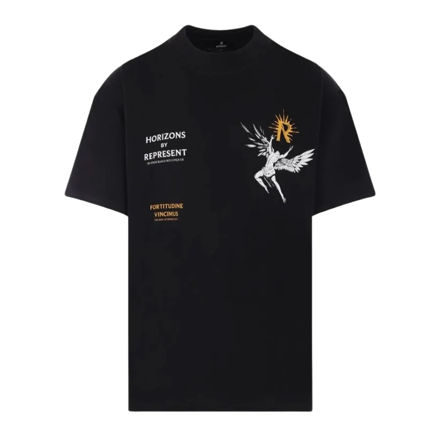 Áo Phông Nam Represent Icarus In Black Tshirt MLM467-01 BLACK Màu Đen Size S