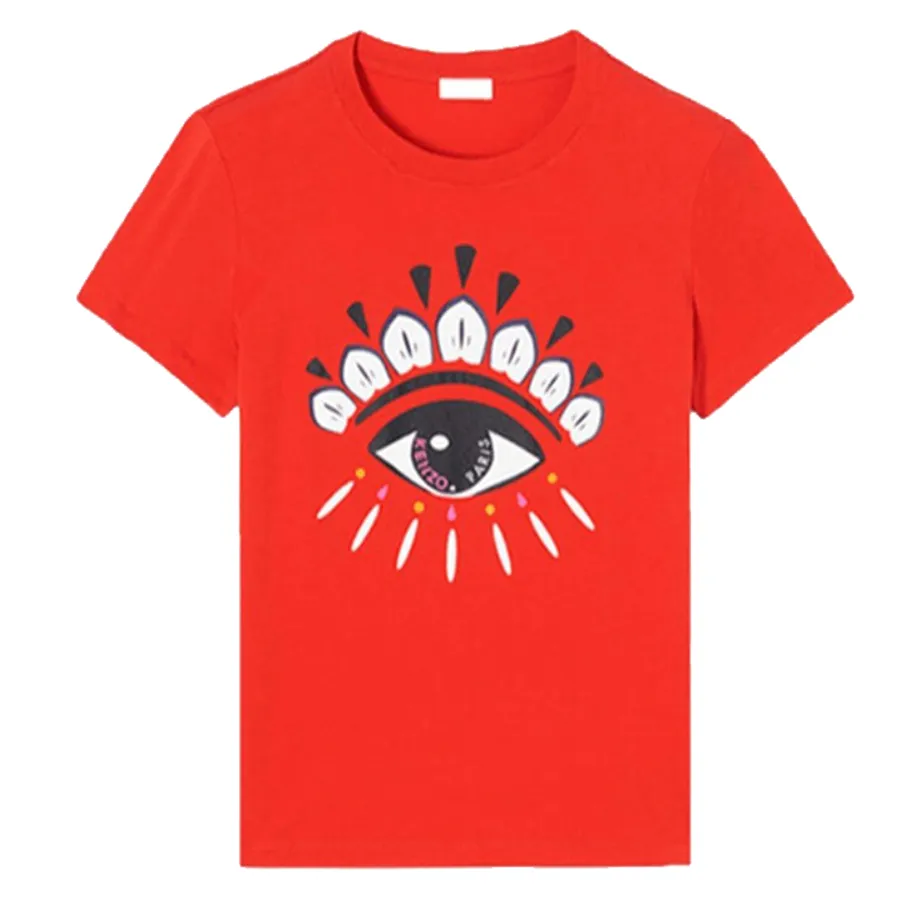 Áo Phông Nữ Kenzo Red With Eye Logo Printed F952TS7334YD.21.S Màu Đỏ Size XS