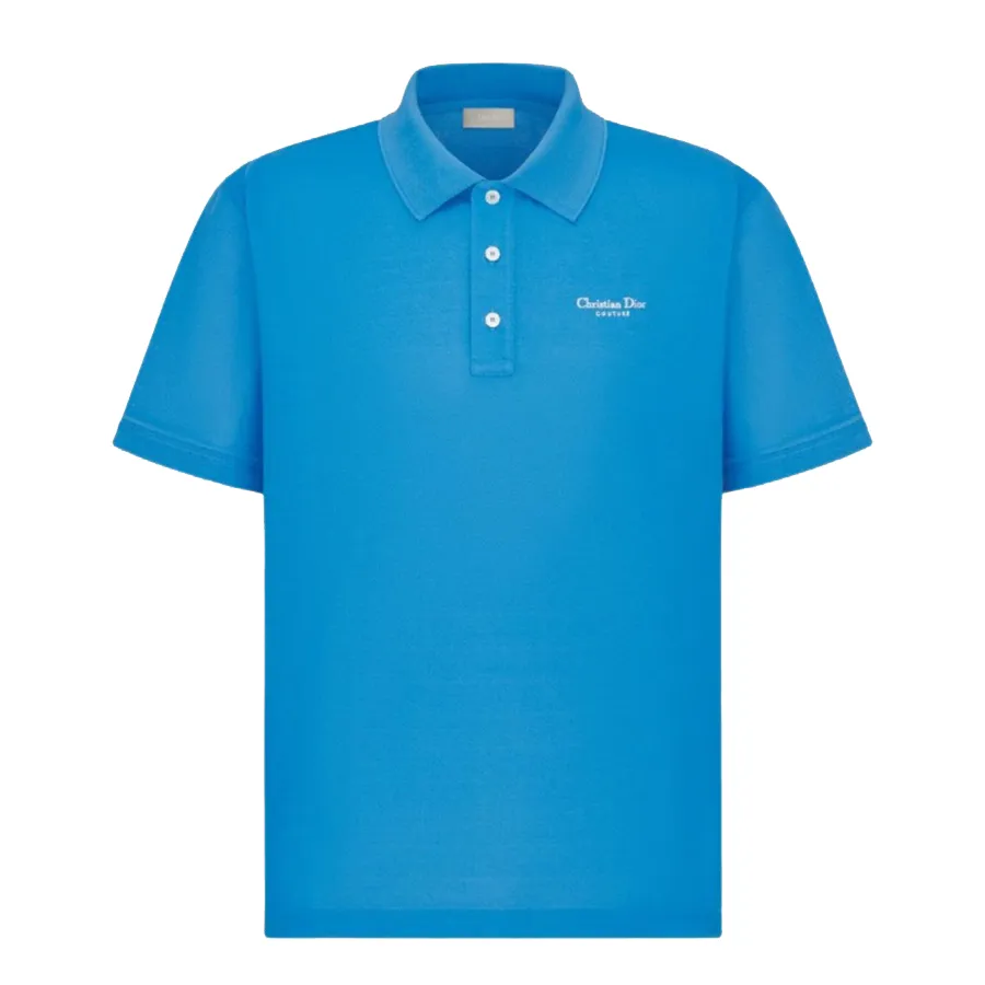 Áo Polo Nam Dior With Logo Embroidered 483J834A0931 580 Màu Xanh Blue Size S