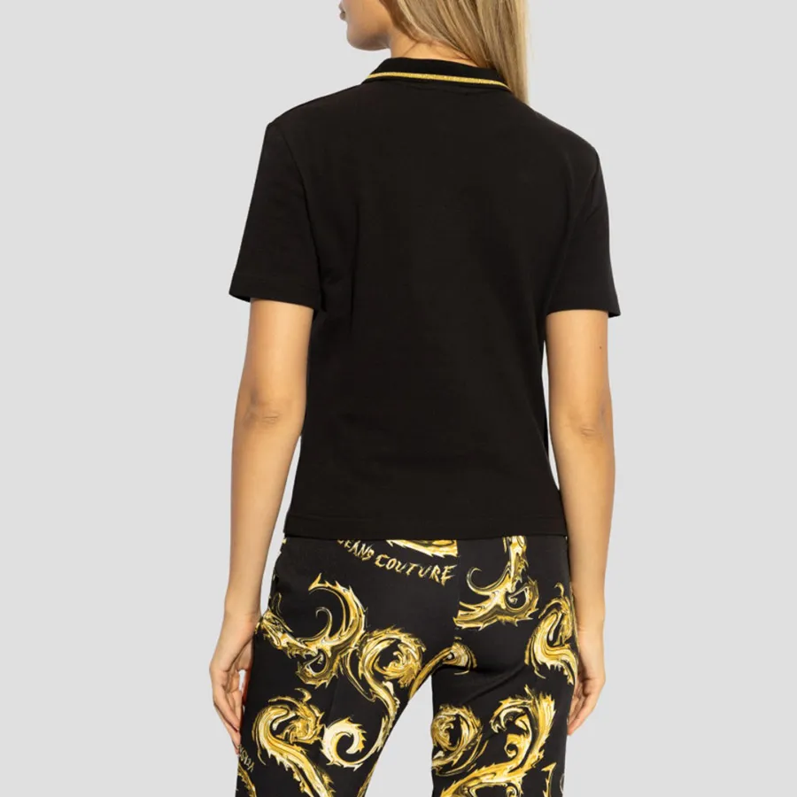 Áo Polo Nữ Versace Jean Conture In Black 77HAGT00 CJ01T G89