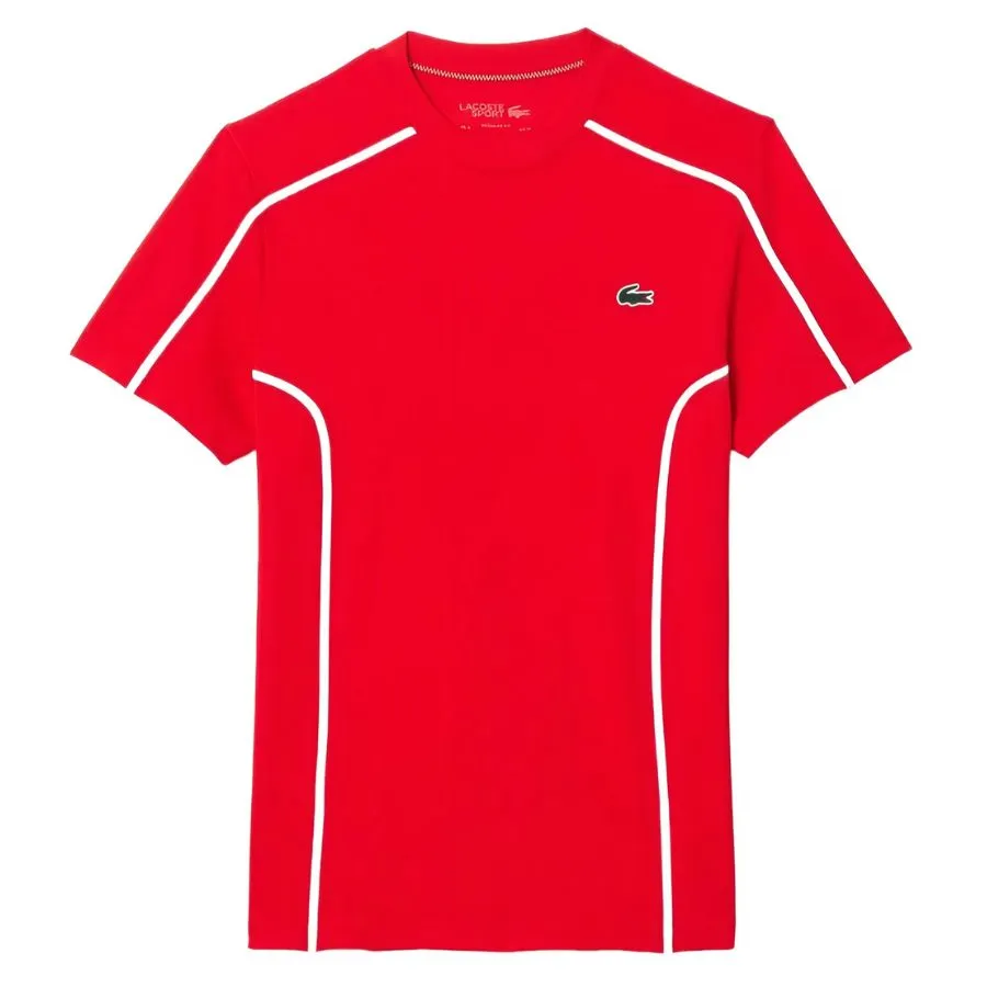 Áo Thun Nam Lacoste Piqué Ultra Dry Rouge Tennis T-shirt Tennis TH7545 ...