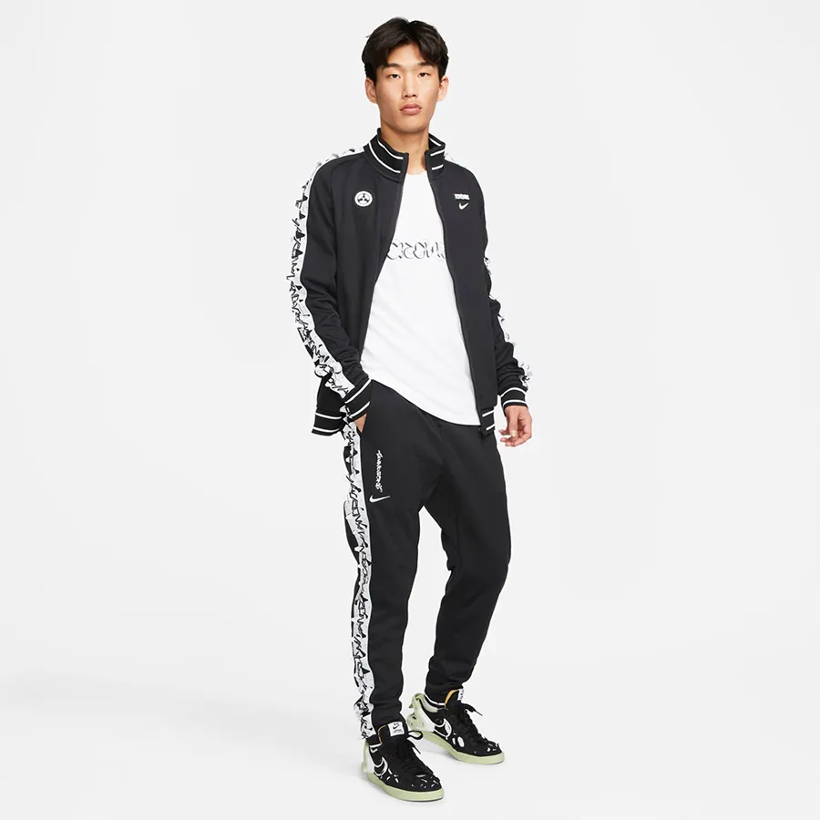 nike black cotton tracksuit