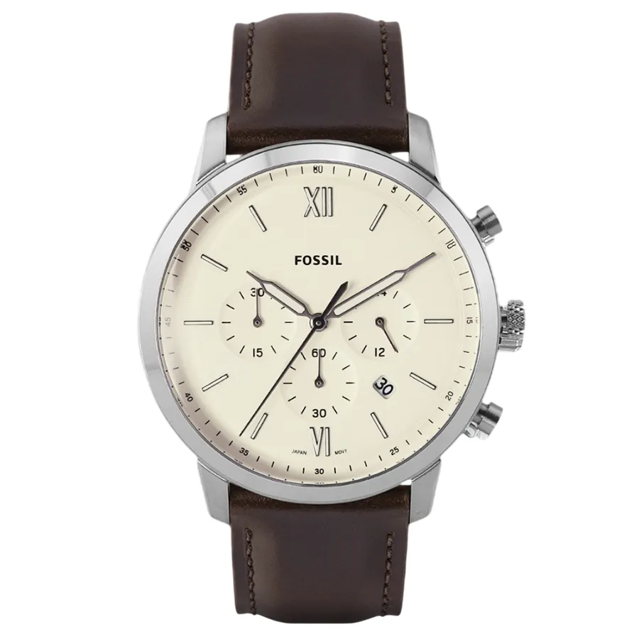 Đồng Hồ Nam Fossil Neutra Chronograph Brown Leather Watch FS5380 Màu ...