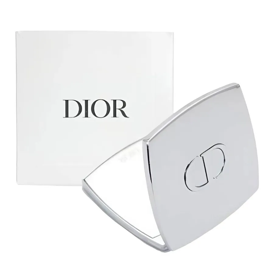 Gương Trang Điểm Dior Beaute Beauty Makeup Compact Mirror Màu Bạc
