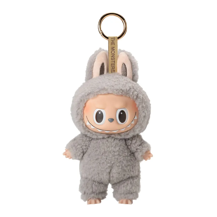 Móc Khóa Pop Mart Labubu Exciting Macaron Seasame Bean Màu Xám