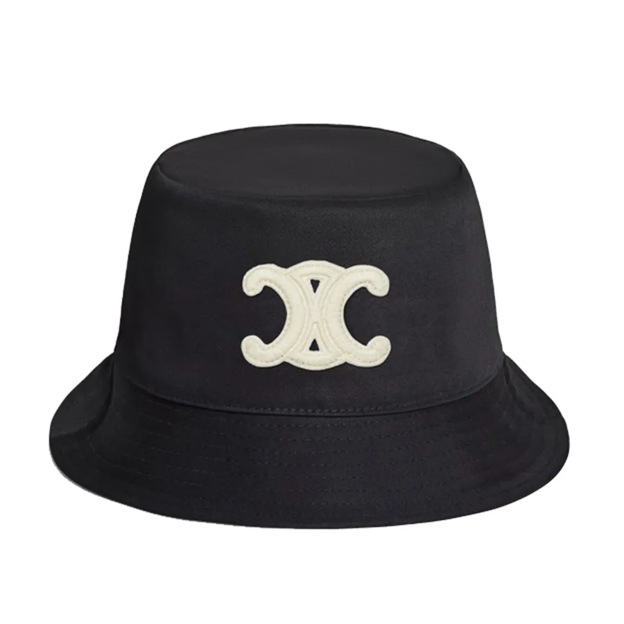 Mũ Celine Bucket Triomphe Bob In Cotton Gabardine Màu Đen Size S N-HM