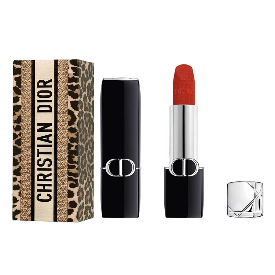 Son Dior 777 Fahrenheit Velvet Finish Màu Đỏ Cam (Vỏ Beo)