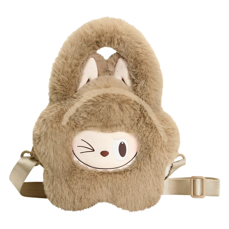 Túi Đeo Chéo Pop Mart The Monsters Classic Series-Plush Flower Bag Màu Nâu