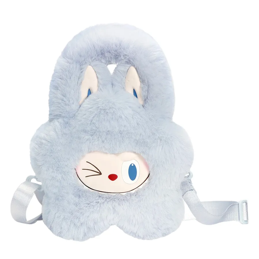 Túi Đeo Chéo Pop Mart The Monsters Classic Series-Plush Flower Bag Màu Xanh Blue