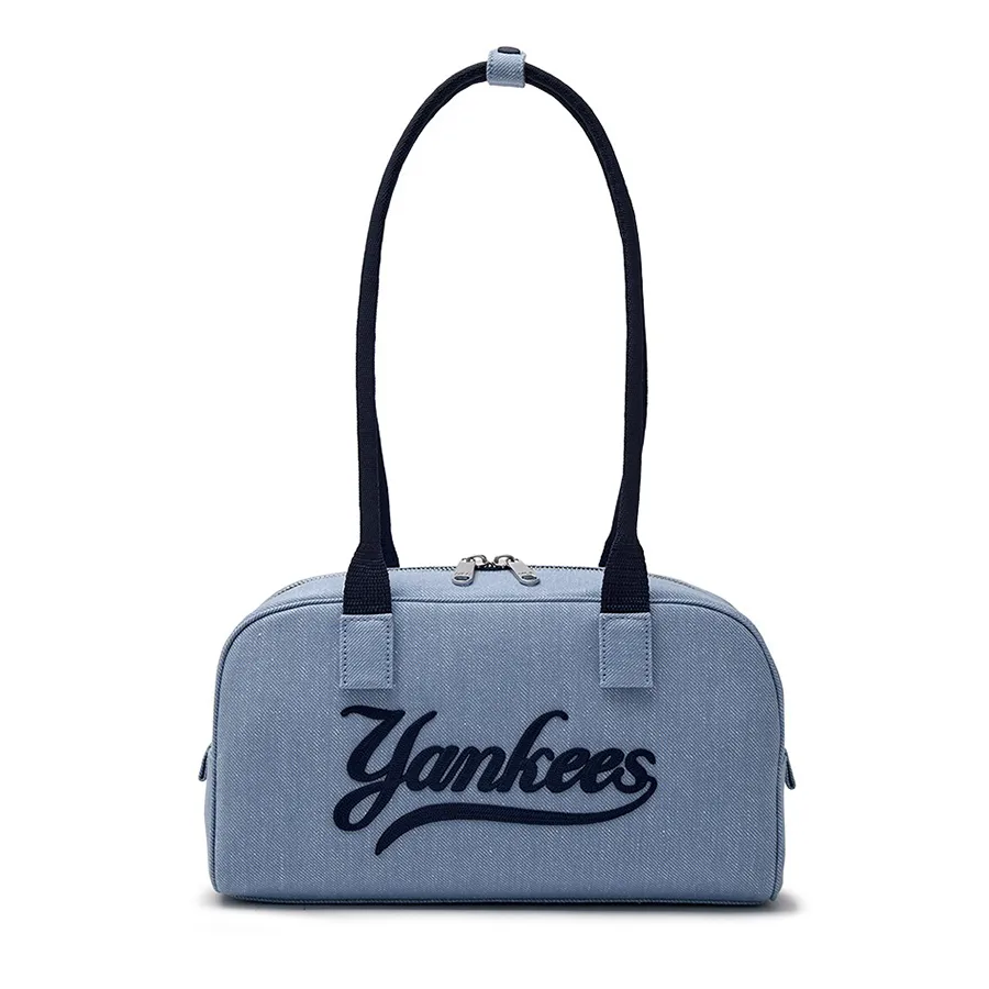 Túi Xách Tay Nữ MLB Varsity Culsive Denim Bag New York Yankees 3ABQL054N-50INS Màu Xanh Denim