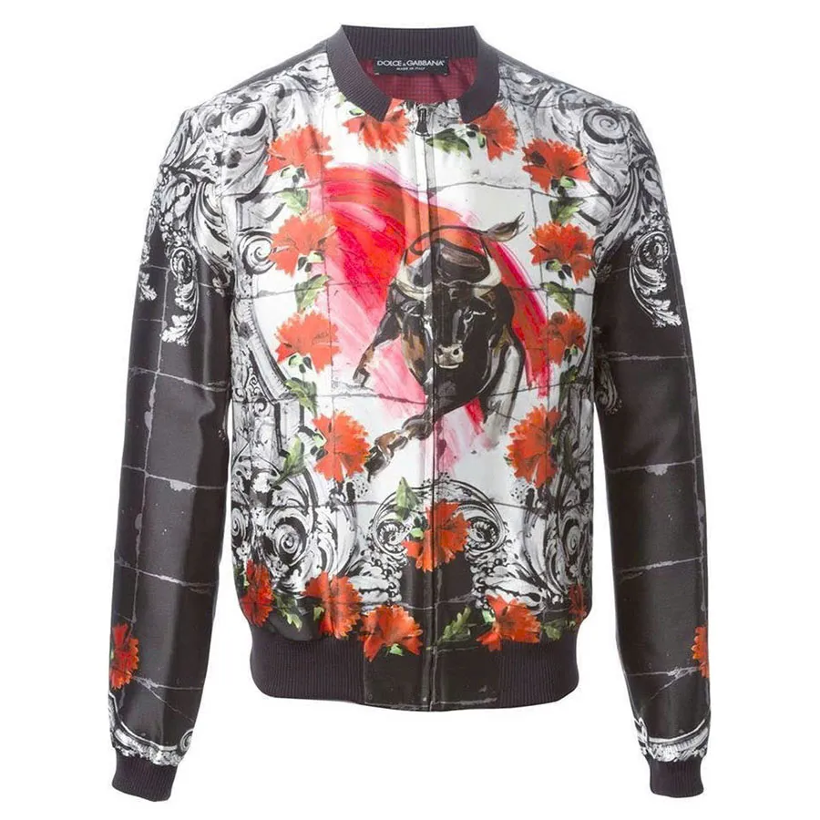 Áo Khoác Nam Dolce & Gabbana D&G G9EO6Y Hoạ Tiết Màu Đen Size 46 N-DG