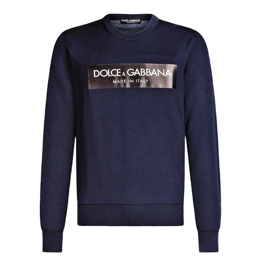 Áo Len Nam Dolce Gabbana D&G Sweater GX103T Màu Xanh Navy Size 46