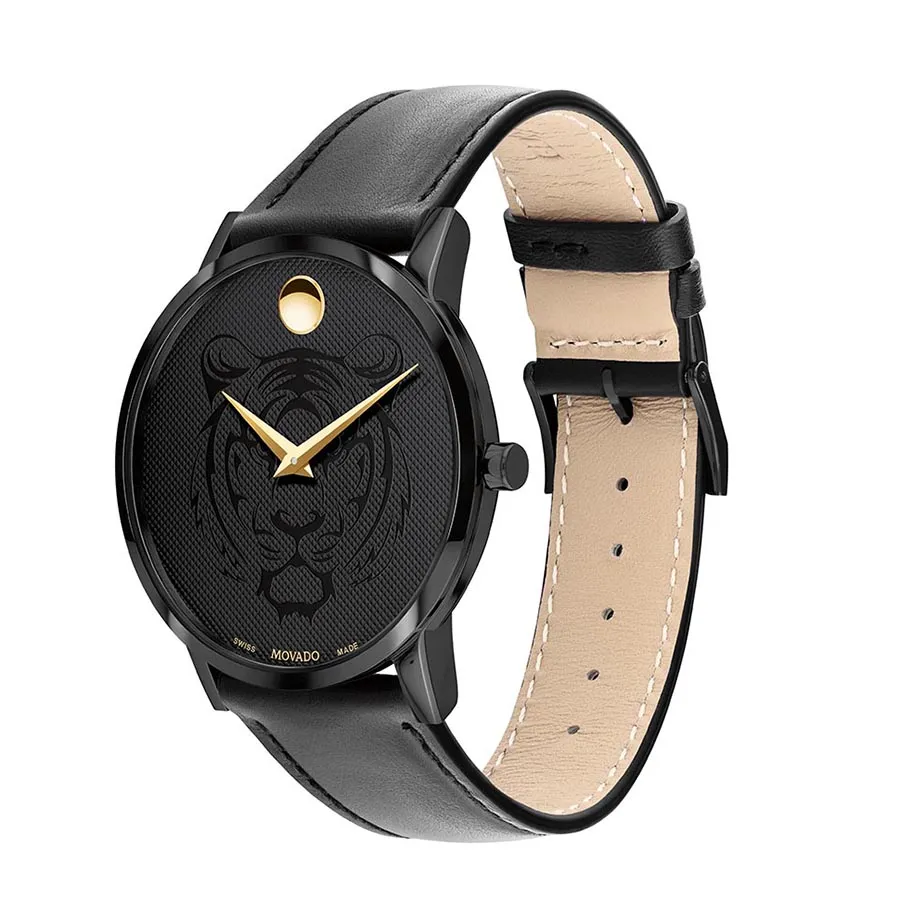 Đồng Hồ Nam Movado Classic Museum Watch 40mm 0607586 Màu Đen Vua