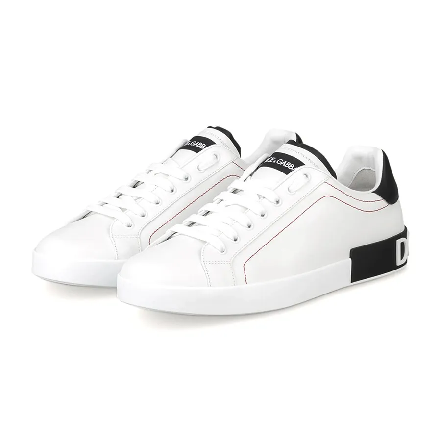 Giày Sneaker Nam Dolce & Gabbana D&G Calfskin Nappa Portofino CS1760 AH52689697 Màu Trắng Size 6 N-DG