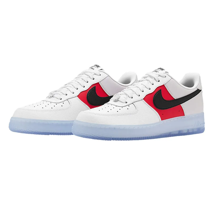 Giày Thể Thao Nike Air Force 1 07 LV8 EMB Icy Soles University Red Shoes CT2295-110 Màu Trắng Đỏ Size 42