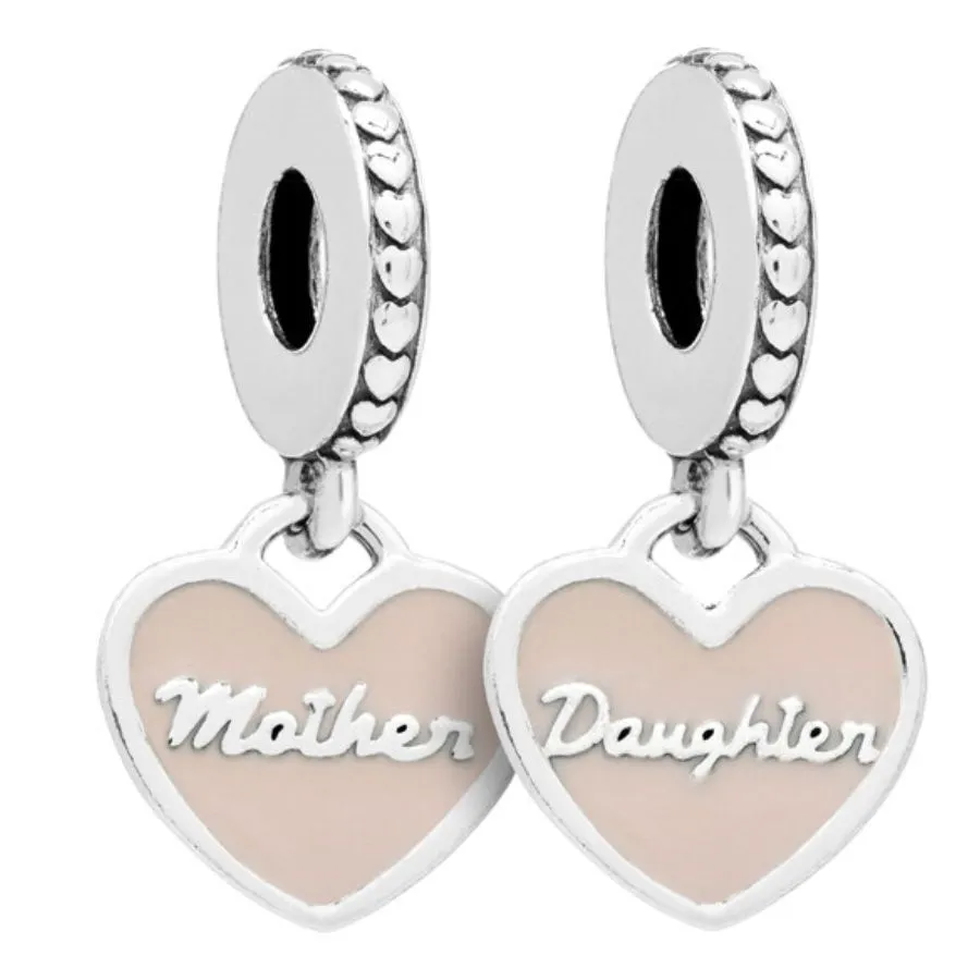 Hạt Vòng Charm Pandora Mother Daughter Hearts Dangle Charm