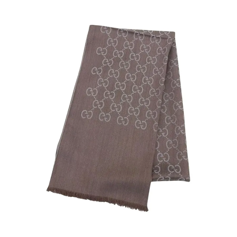 Khăn Quàng Cổ Gucci GG In Dark Brown & Grey - 165904 3G646 1264 Màu Nâu Xám