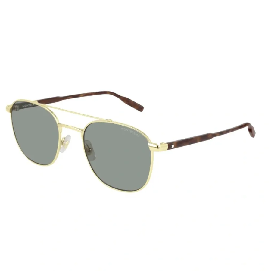 Kính Mát Nam Montblanc Sunglasses MB0114S 003 Màu Xanh Green/Gold