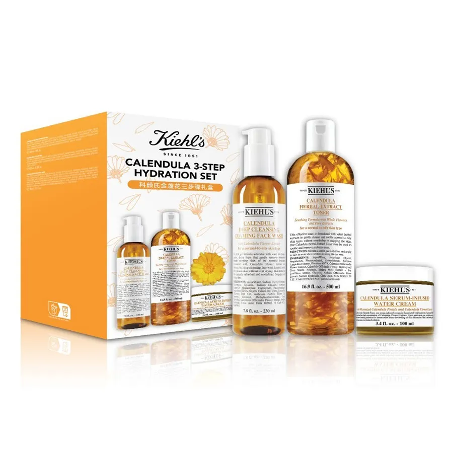 Set Chăm Sóc Da Kiehl's Calendula 3-Step Hydration 3 Món | Vua
