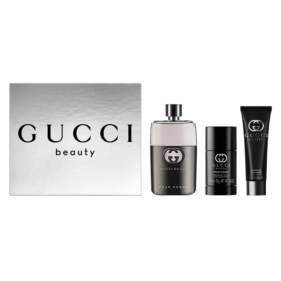 Set Nước Hoa Nam Gucci Guilty Pour Homme 3 Món (EDT 90ml +