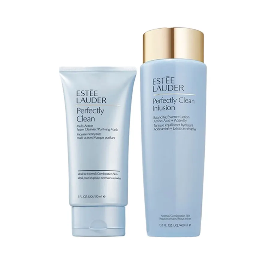Set Sửa Rữa Mặt Và Nước Thần Estée Lauder Perfectly Clean 2 Món (400ml + 150ml) C_TN