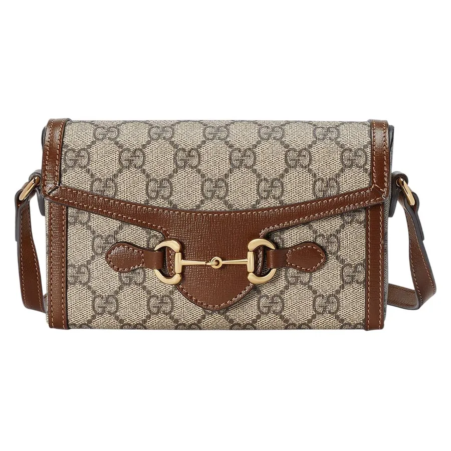 Túi Đeo Chéo Gucci Horsebit 1955 Mini Bag Màu Nâu/Xám