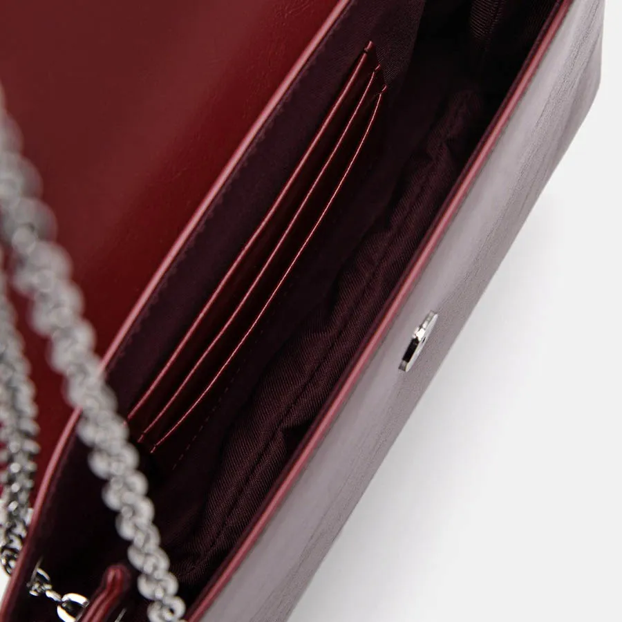 Túi Đeo Vai Nữ Pedro Textured Bow Phone Pouch Wine PW4