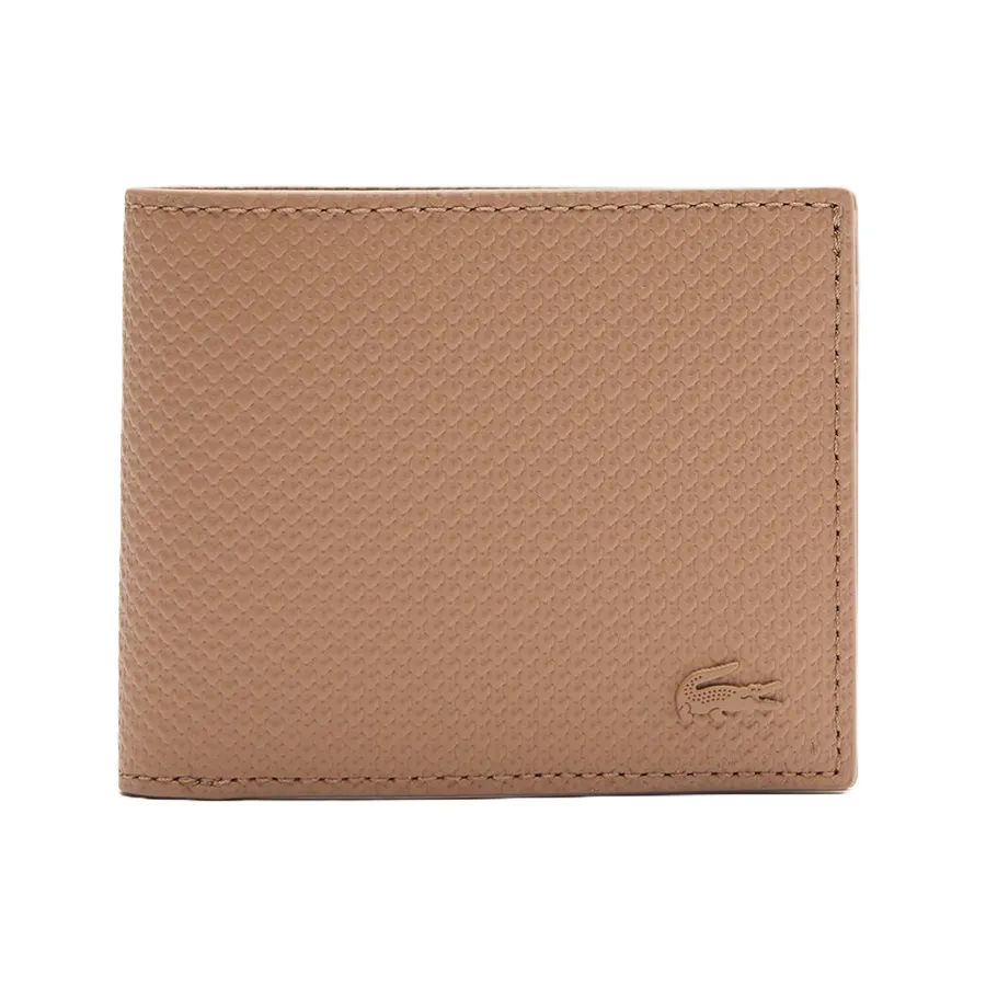 Ví Nam Lacoste Chantaco Piqué Leather 3 Card Wallet NH2824CE J07 Club Màu Nâu N-TA