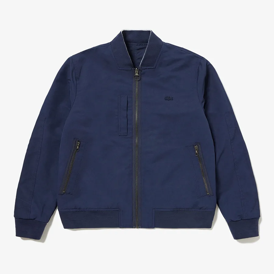 Áo Khoác Bomber Nam Lacoste Reversible Jacket Hai Mặt Đảo