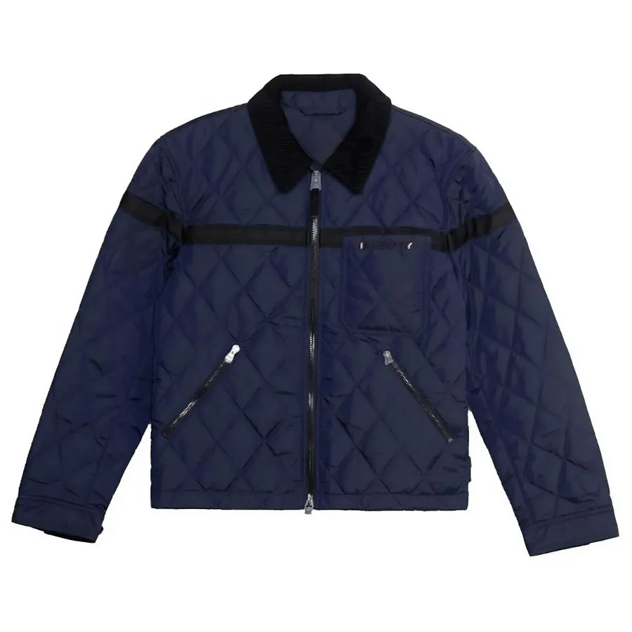 Áo Khoác Nam Burberry Whitchurch Jacket Dark Charcoal Màu Xanh Blue Size XS
