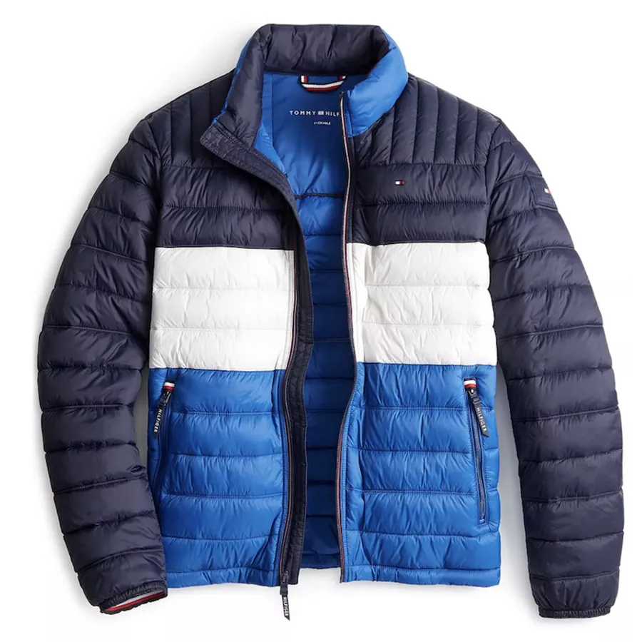 Áo Khoác Phao Nam Tommy Hilfiger Men's Demi Season Jacket AN796 - R7Y Màu Xanh Trắng Size M