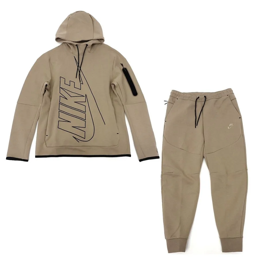 Bộ Thể Thao Nam Nike Hoodie Tech DX0578-247 DX0582-247 Màu Be Size