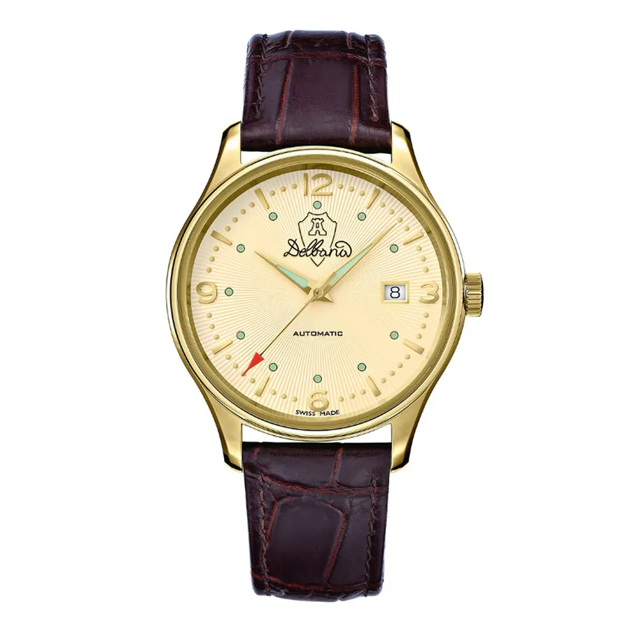 Đồng Hồ Nam Delbana Della Balda 40mm Watch 42601.722.6.014 Màu Nâu Phối Vàng