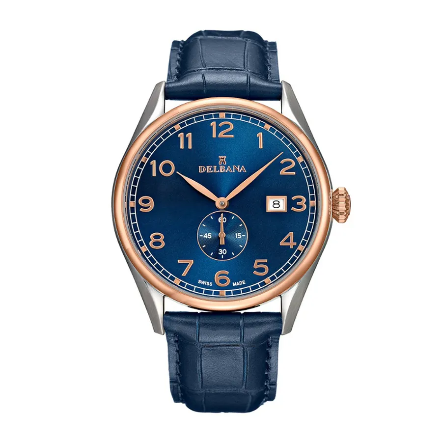 Đồng Hồ Nam Delbana Fiorentino 42mm Watch 53601.682.6.042 Màu Xanh Navy Phối Vàng Hồng