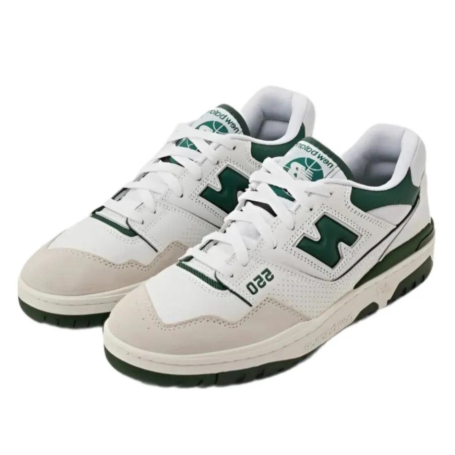 Giày Pickleball New Balance 550 White Green BB550WT1 Màu Trắng