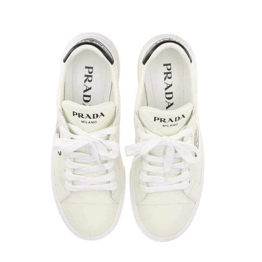 Mytheresa White Leather Prada Sneakers スニーカー PRADA White