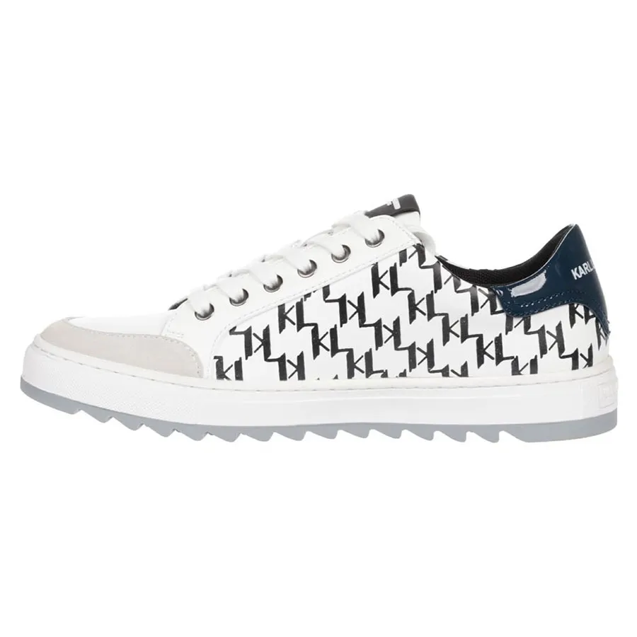 Giày Thể Thao Karl Lagerfeld Monogram Leather Low Top Sneakers Màu Trắng Size 8
