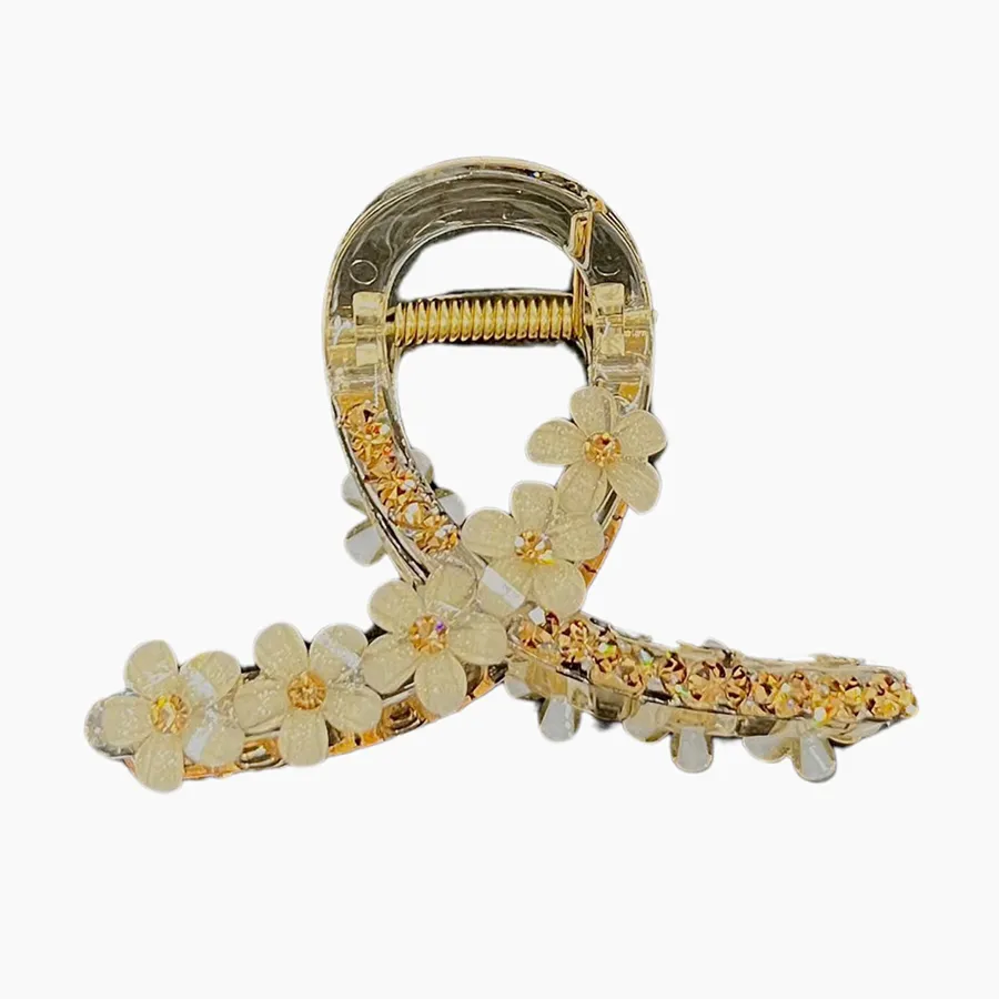 Kẹp Tóc Nữ Kya Jewel Twinkle Bloom HC105-C Màu Cam Nhạt