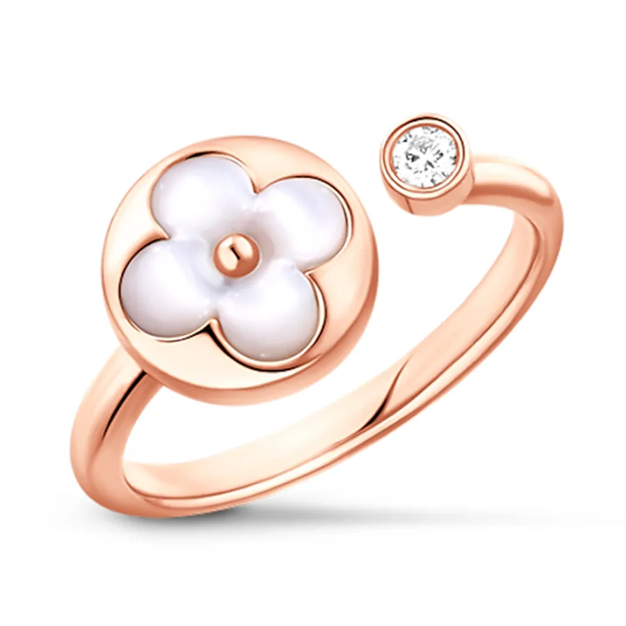 Nhẫn Nữ Jewery Luxury Color Blossom Mini Sun Q9L68I Màu Vàng Hồng