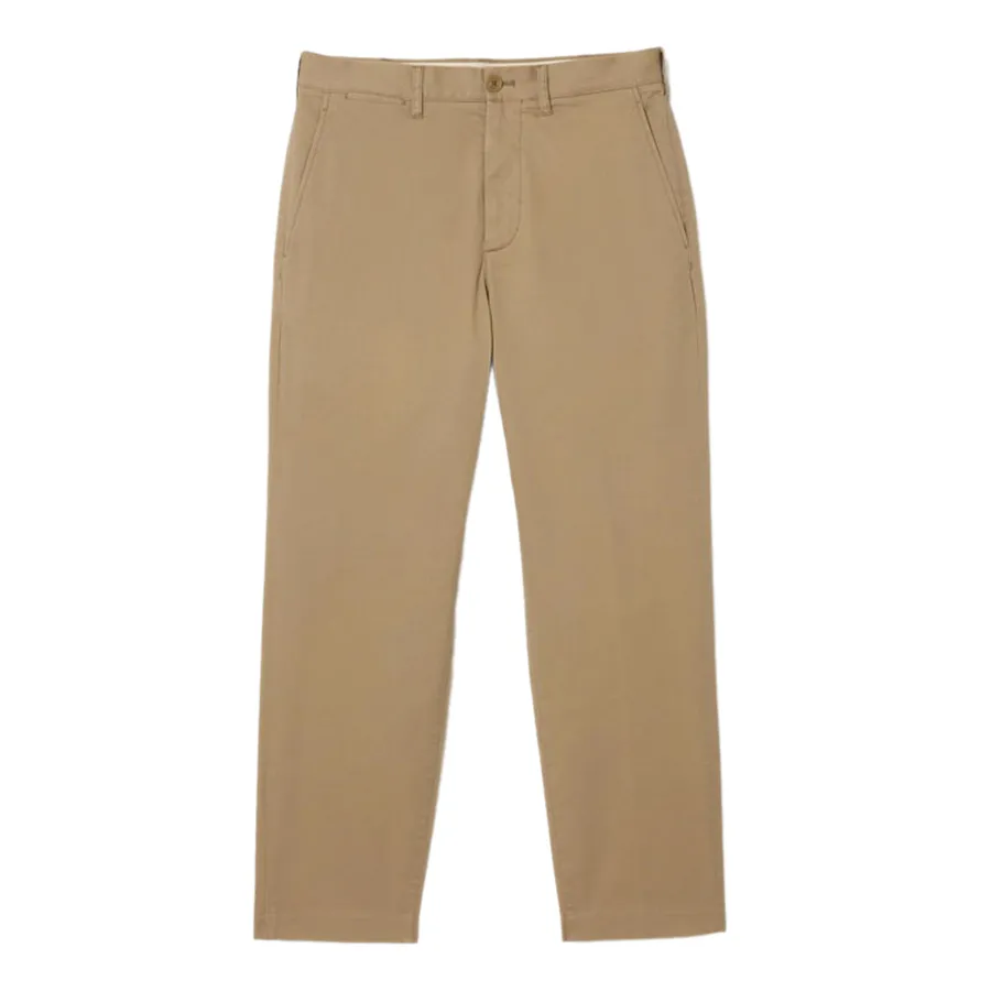 Quần Kaki Nam Lacoste Men's Stretch Cotton Tapered Chinos HH2709 CB8 Màu Be Đậm Size 44