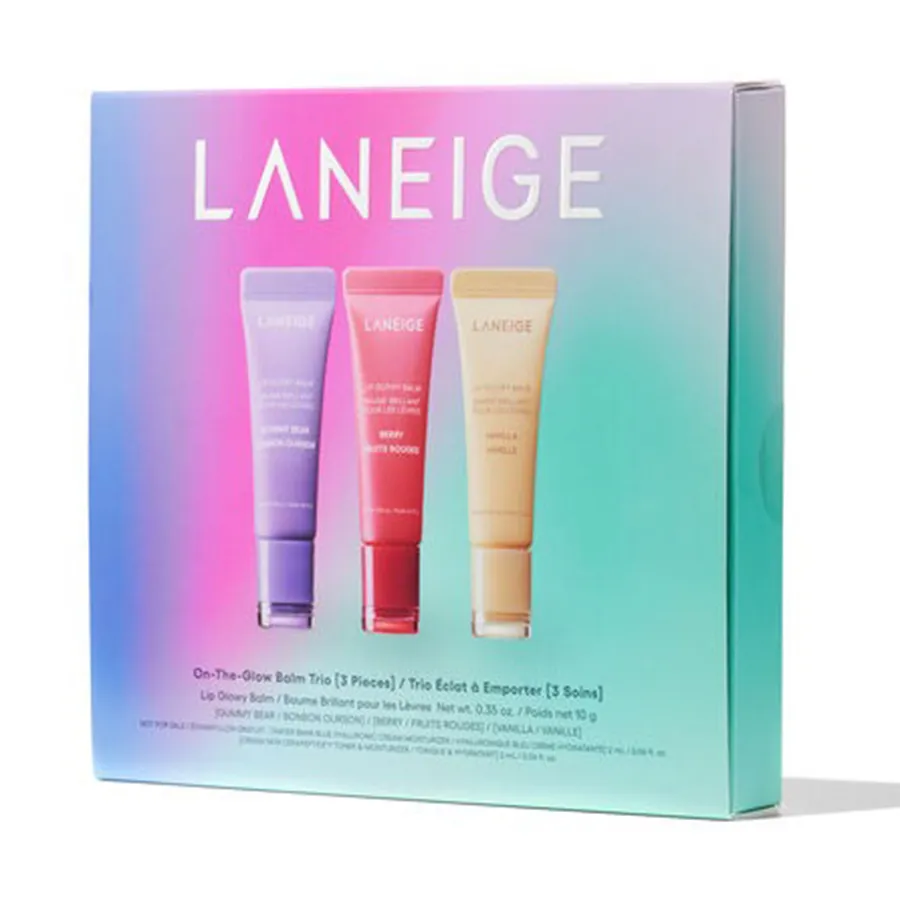 Set Son Dưỡng Laneige On-The-Glow Lip Balm Trio 3 Món